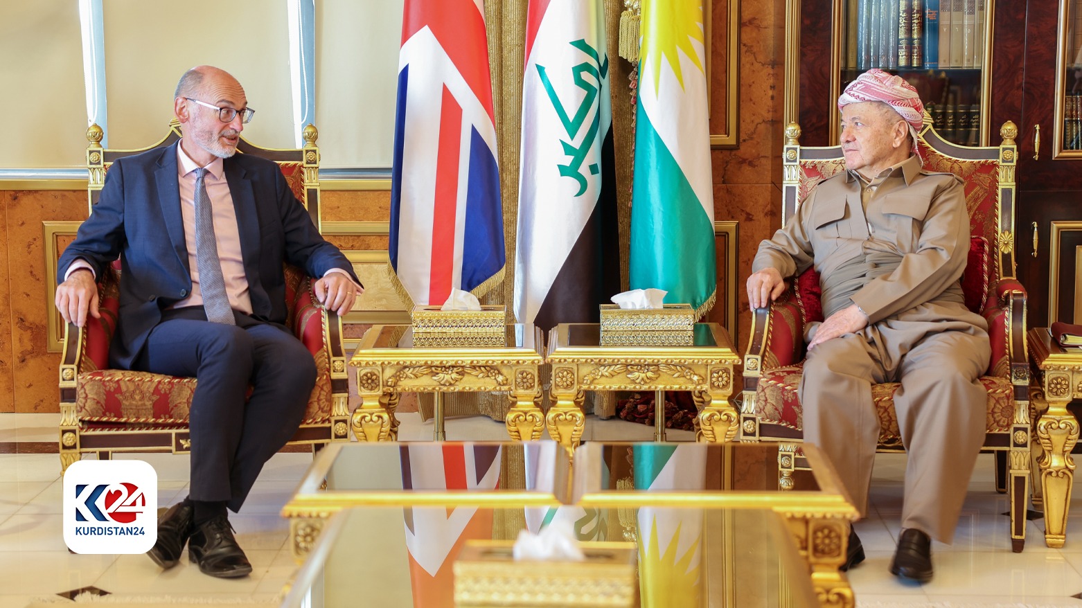 KDP President Barzani, British Ambassador discuss regional stability, Sinjar agreement implementation